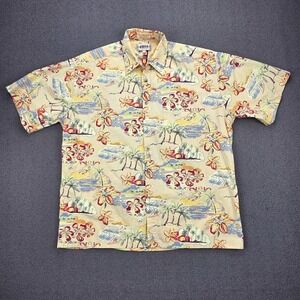 Campia Moda Mens Large Tropical‎ Hawaiian Shirt Cotton Short Sleeve Beach Print